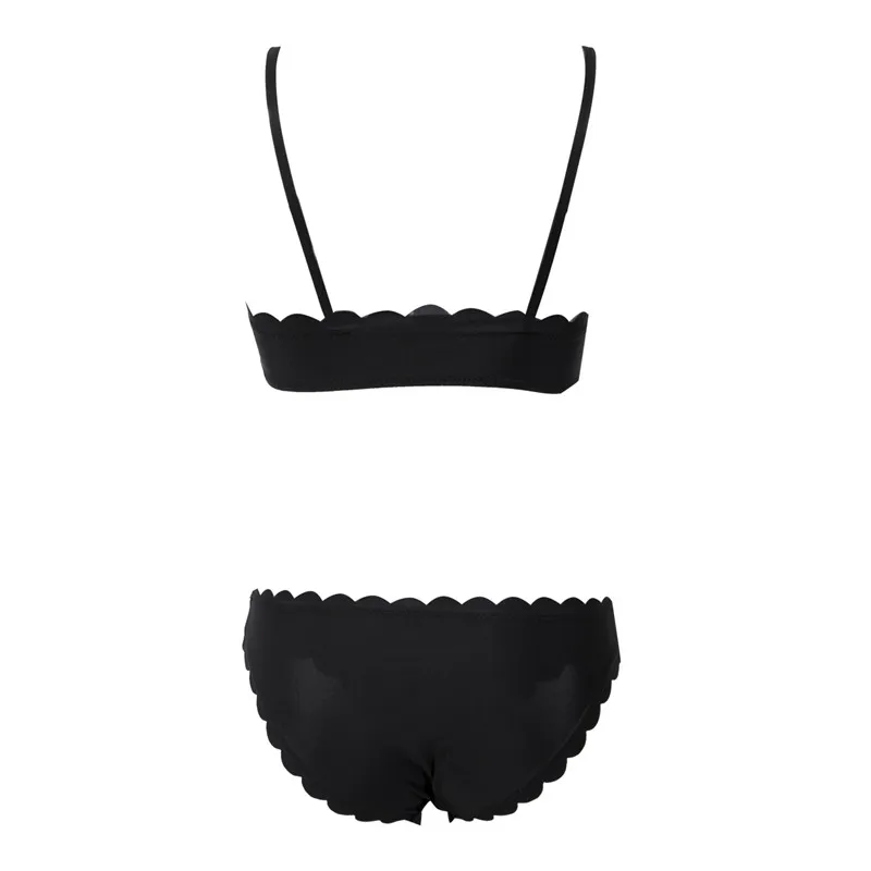 Bikinis 2018 Women's Swimsuit Push Up Swimwear Women Sexy Solid Color Brazilian Bikini Orange/Black Beach Bathing Suit Swim Wear | Женская