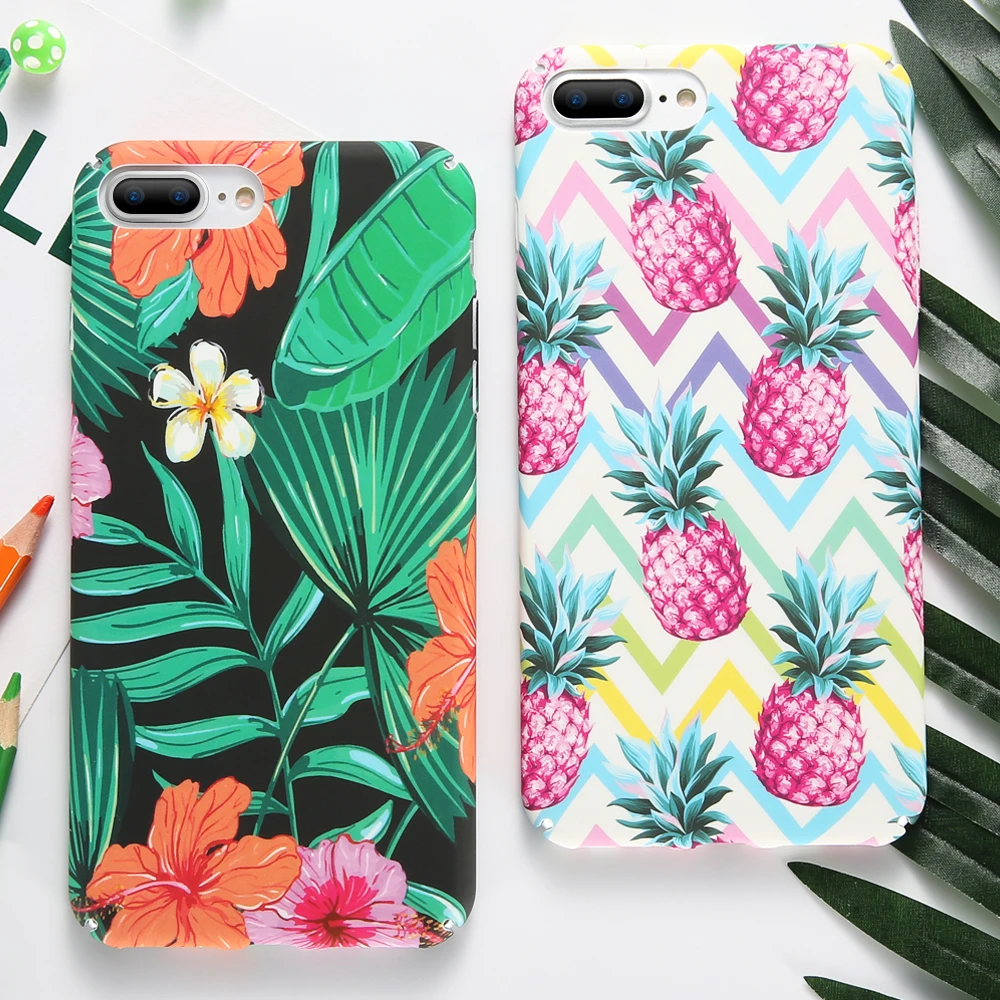 Кактус ананас в форме листьев и цветка чехол для телефона Iphone 5 5s se модный