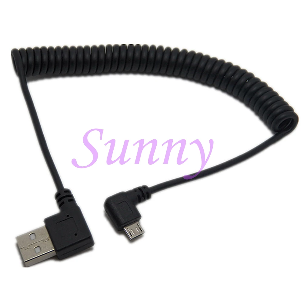 Micro usb male 90 градусов левый угловой к пружинный выдвижной растягивающийся кабель для синхронизации данных