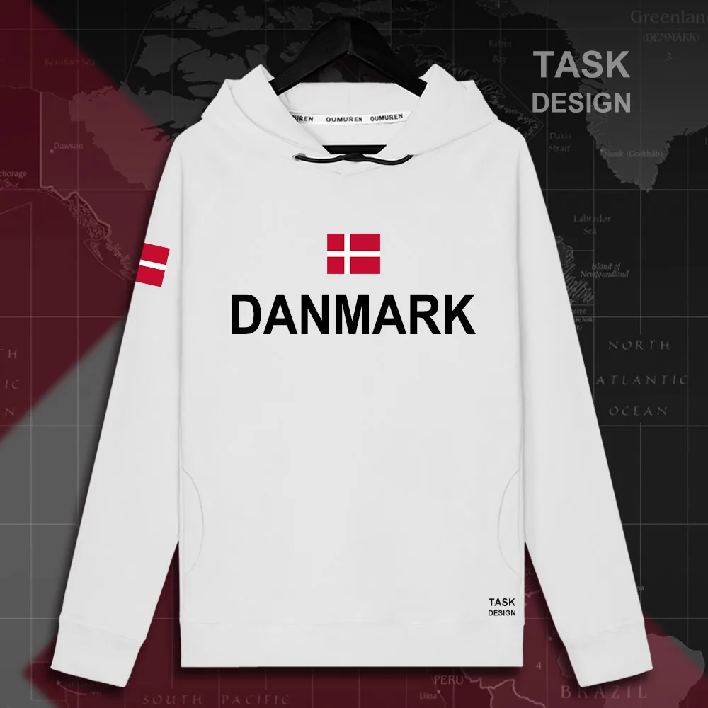 Дания Датский Danmark DK DNK Мужская толстовка пуловеры толстовки новая уличная одежда