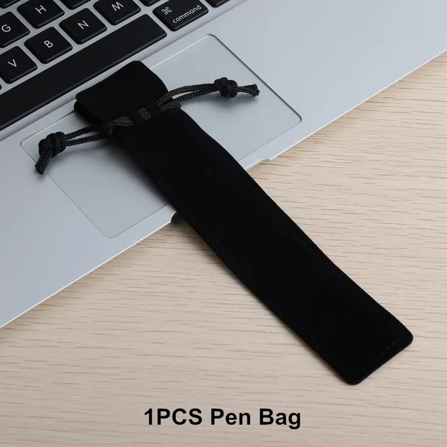 1PCS Pen Bag Роскошная металлическая ручка с кристаллами и бриллиантами, 8 цветов, модные шариковые ручки в горошек, 19 карат, большие алмазные шариковые ручки для школы и офиса - Цвет: 1PCS Pen Bag