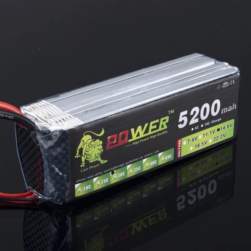 1 шт. Lion Power 14 8 в 5200 мАч 30C max 35C LiPo RC аккумулятор для самолета|rc battery|lion powerlipo rc |