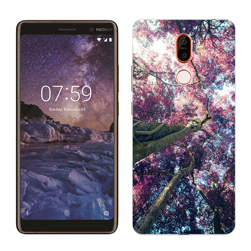 Для Nokia 7 Plus чехол для телефона прозрачный мягкий TPU Nokia7 Силиконовый Модный