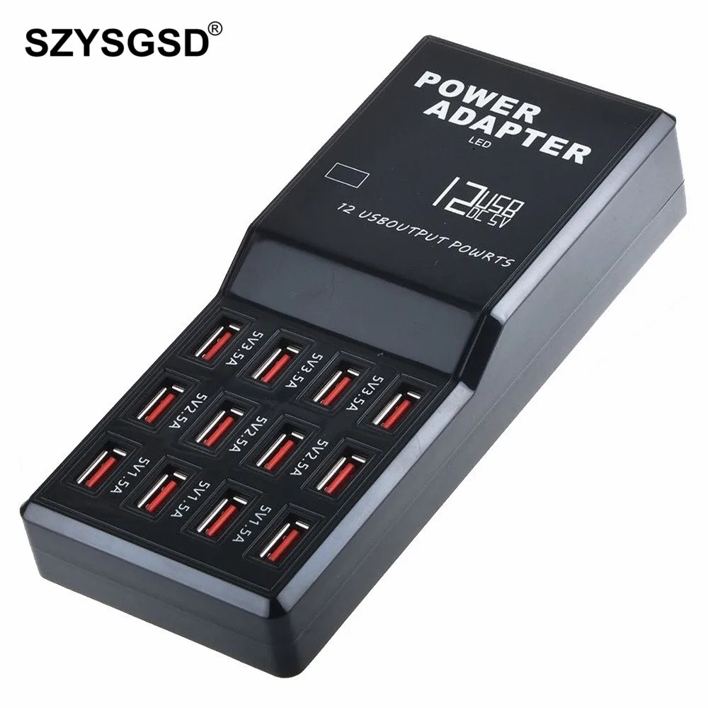 SZYSGSD 12 портов USB выход Макс 3.5A концентратор для дома путешествия настенное