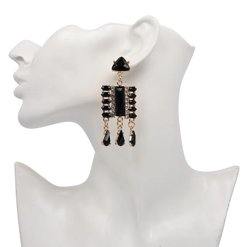 Женские серьги с кристаллами Yhpup большие кисточками | Украшения и аксессуары