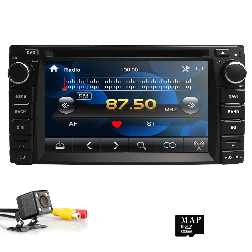6," 2Din автомобильный dvd-плеер для Toyota Corolla Auris Estima vios Innova RAV4 Prado Vios Hilux Vitz gps Navi DAB+ зеркальная камера