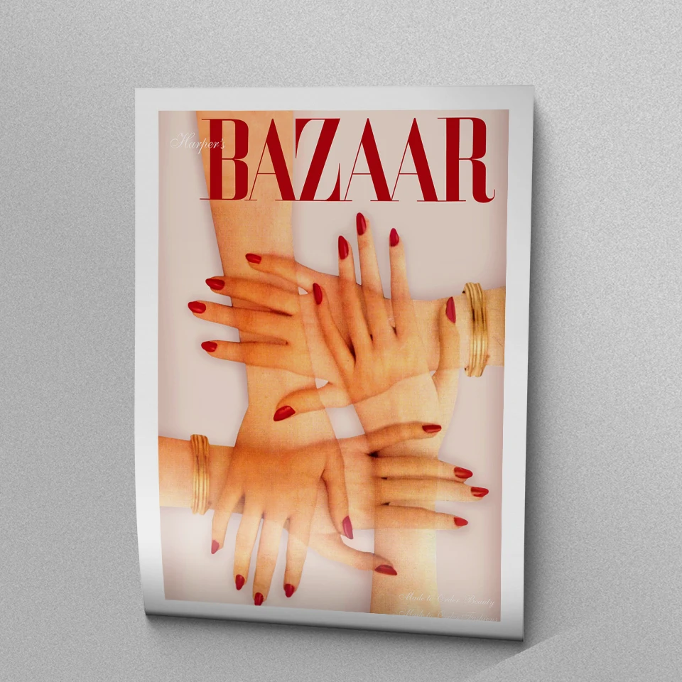 Современные модные плакаты и принты 2 шт. A4 Обложка для журнала BAZAAR постер Картина