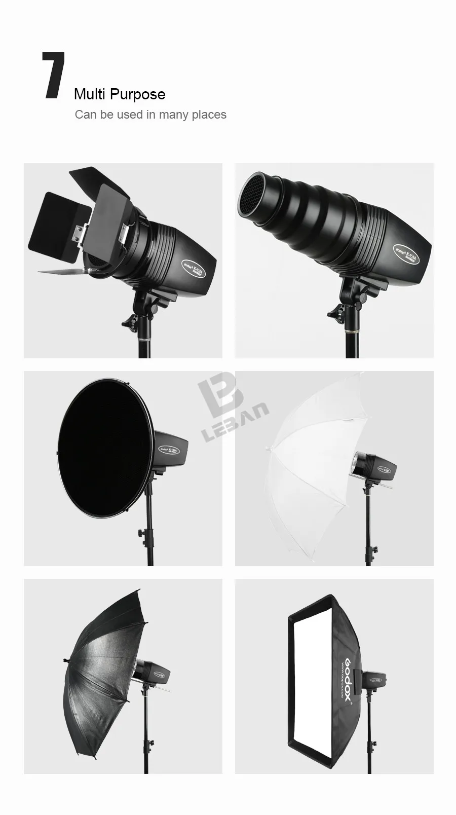 Компактный студийный стробоскопический светильник Godox Mini Master K-150A 150 Вт