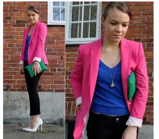 Женский однотонный Костюм Туника с складным рукавом на подкладке полосатая