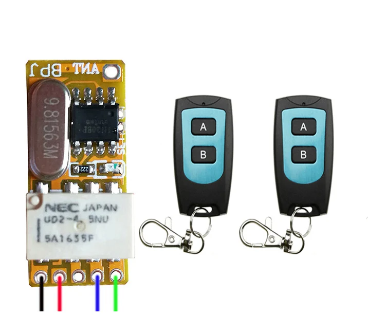 DC 3.5V 3.7V 5V 6V 7.4V 9V 12V Radio Controller RF Wireless Relay Micro Small Remote Control Switch Transmitter+Receiver | Электроника