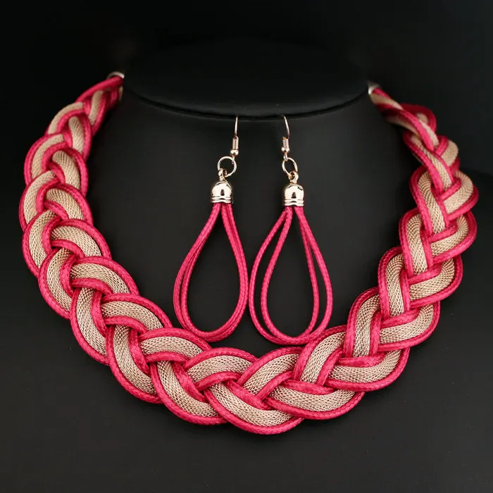 Женский Цветной Ювелирный Комплект элегантный комплект украшений ручной работы