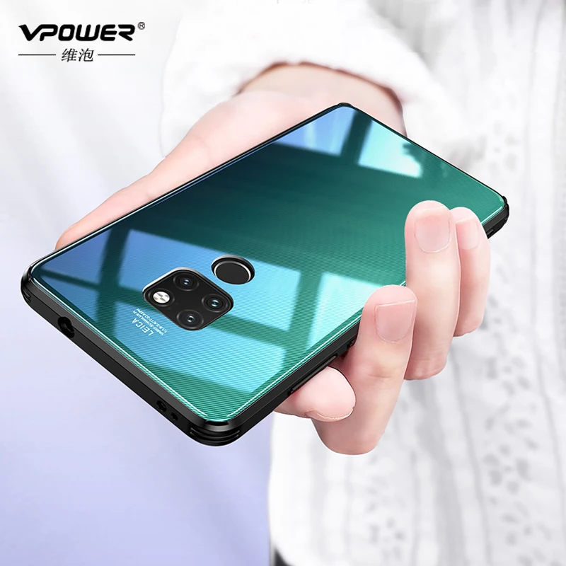 

Vpower Gradient Aurora Tempered Glass Cases for Huawei Mate 20 Case mate 20 Pro Case Colorful Smooth Protector Cover Shell