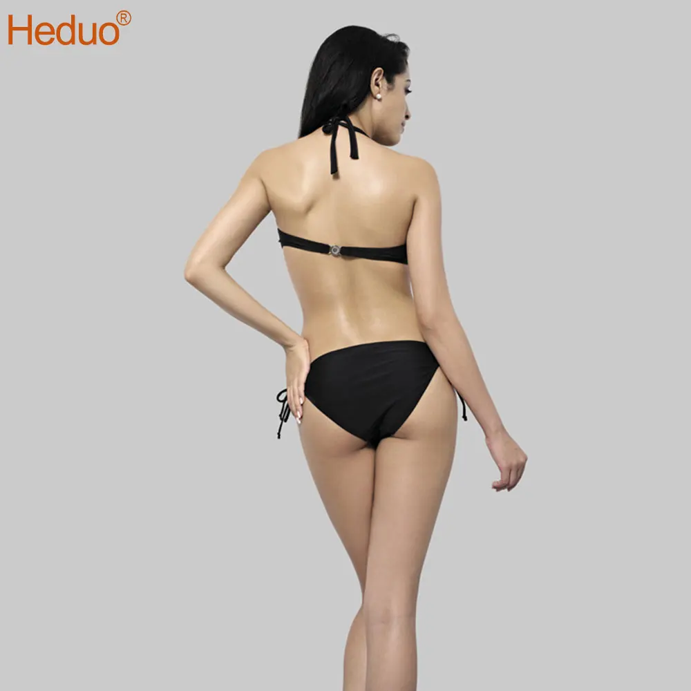 Heduo Женщин Сплошной Цвет 2 Шт. Купальник Push Up Padded Бикини Сексуальные Купальники