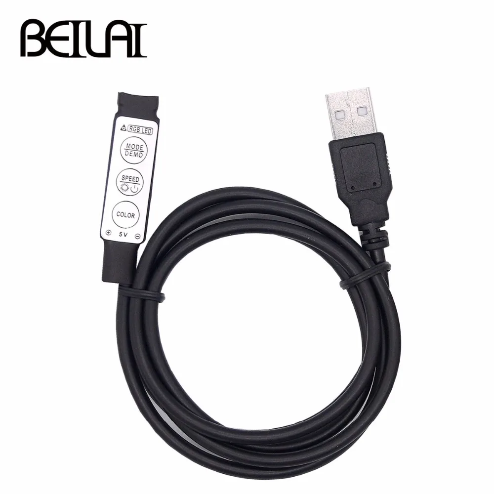 DC 5V USB светодиодный RGB контроллер мини 3 ключа 4Pin диммер с удаленным управлением