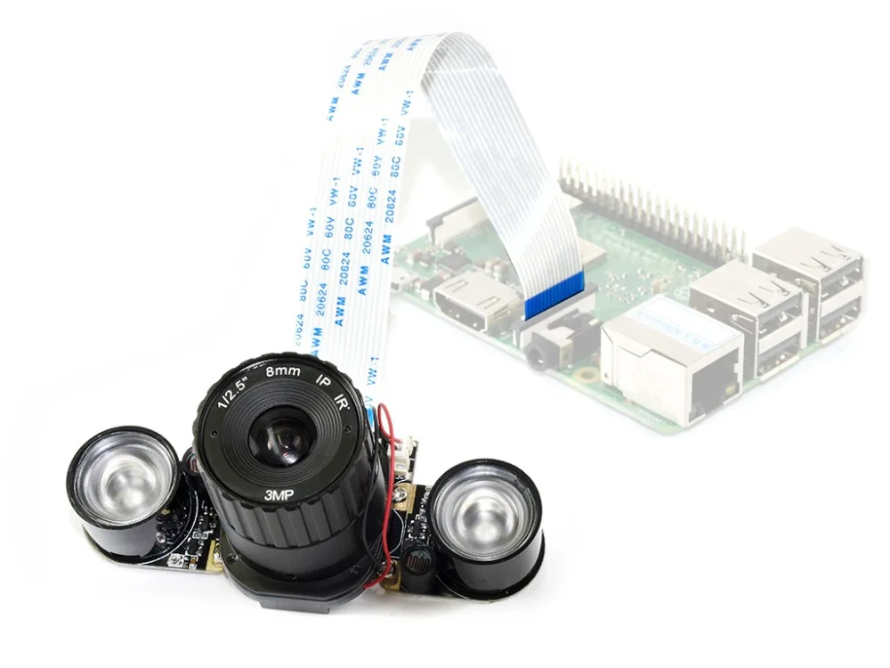 Waveshare Raspberry Pi RPi IR CUT камера (B) встроенный с инфракрасным светодиодом поддержка