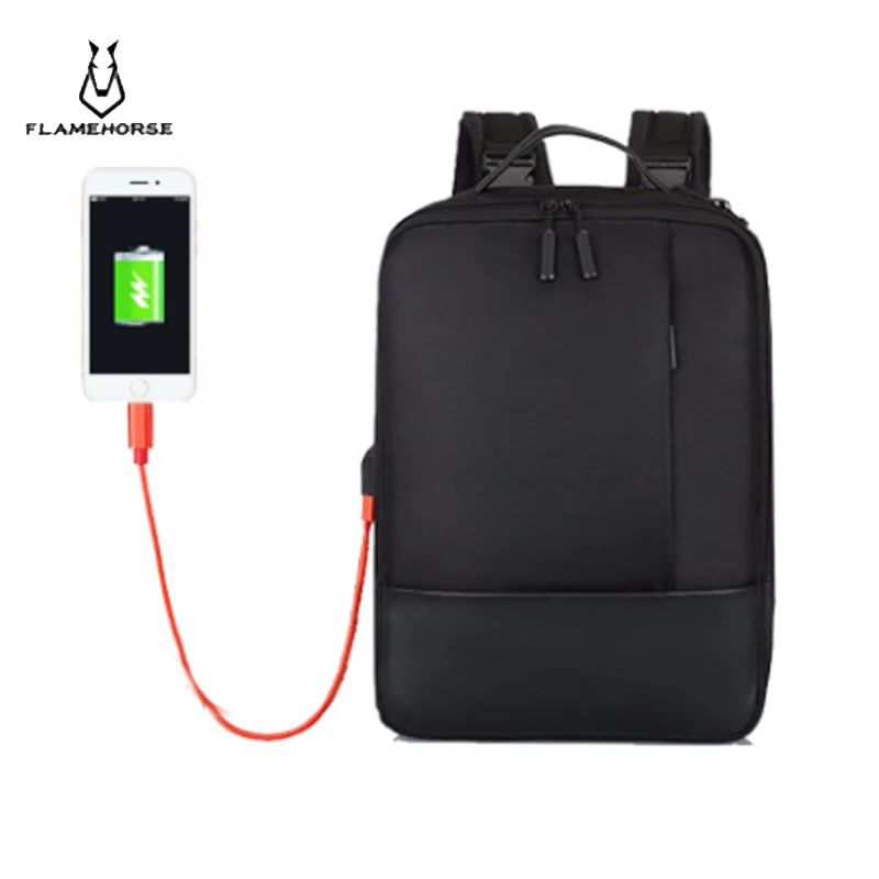 USB зарядка Музыкальный Рюкзак Противокражные женские и мужские школьные сумки