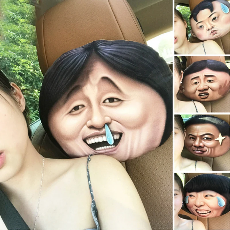 3D голова животного Автомобильная подушка безопасности подголовник автомобиля