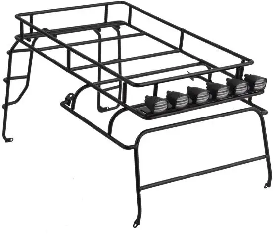 RC Рок Гусеничный металлический багажник на крышу с светильник для Laander Rover Defender D90