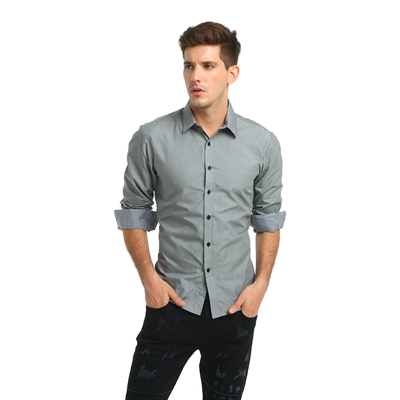 2017 новая модная брендовая мужская рубашка Camisa Masculina с длинным рукавом
