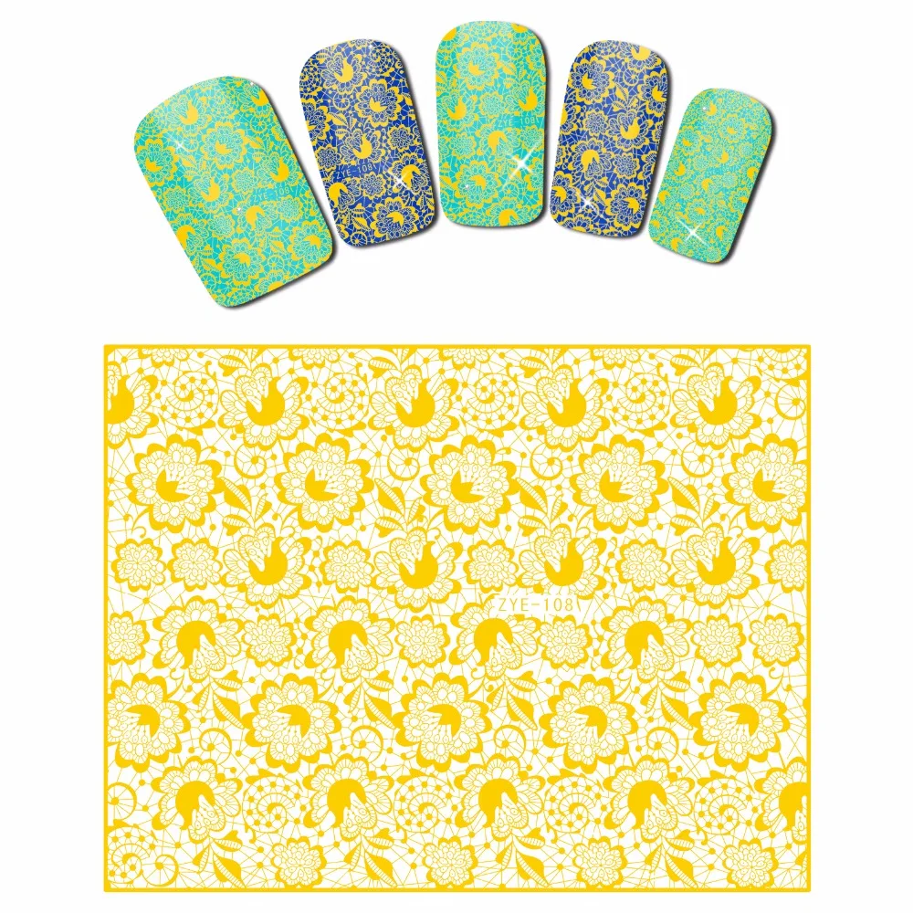 Сверхтонкий самоклеящийся 3D Слайдер для ногтевого дизайна наклейка с полным