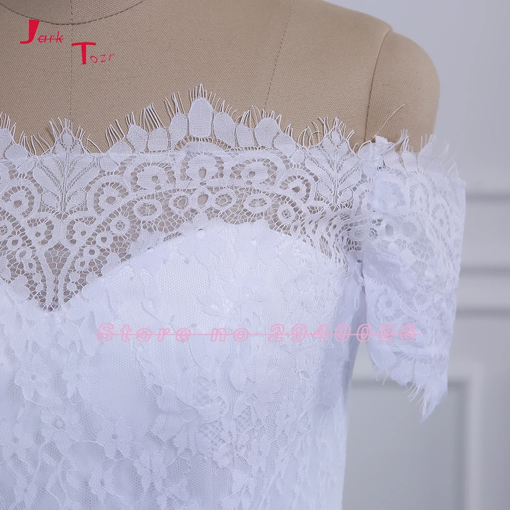 Jark Tozr Vestido De Noiva 2019 кружевное платье с короткими рукавами и открытыми плечами