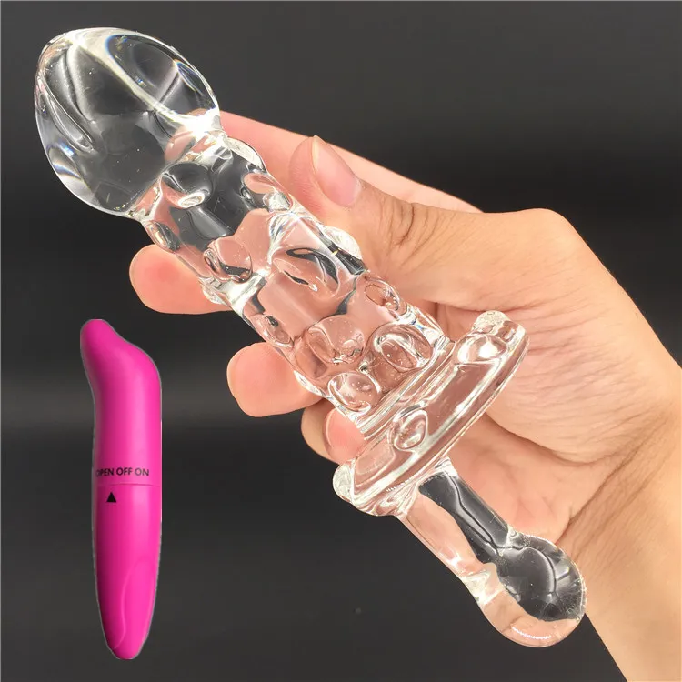 2 шт./лот вибратор и вращение Pyrex стеклянный кристалл фаллоимитатор Интимная