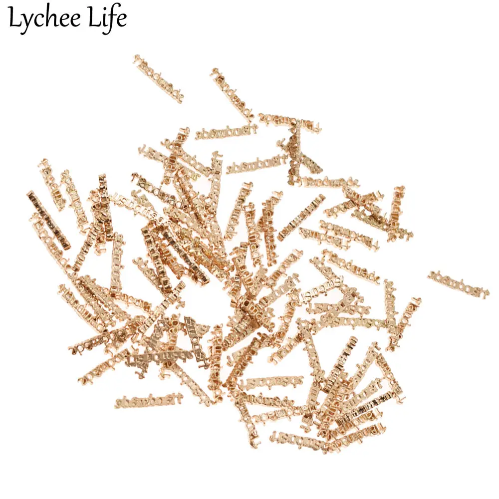 Lychee Life 100 шт. этикетки ручной работы из сплава для одежды, металлические Швейные аксессуары для дома с фабрики, поделки ручной работы, новое поступление - Цвет: 3