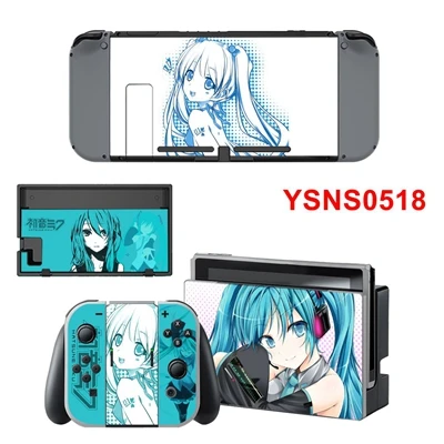 Новая Милая виниловая наклейка Hatsune Miku для Ninetendo Switch Console& наклейки для геймпада - Цвет: YSNS0518