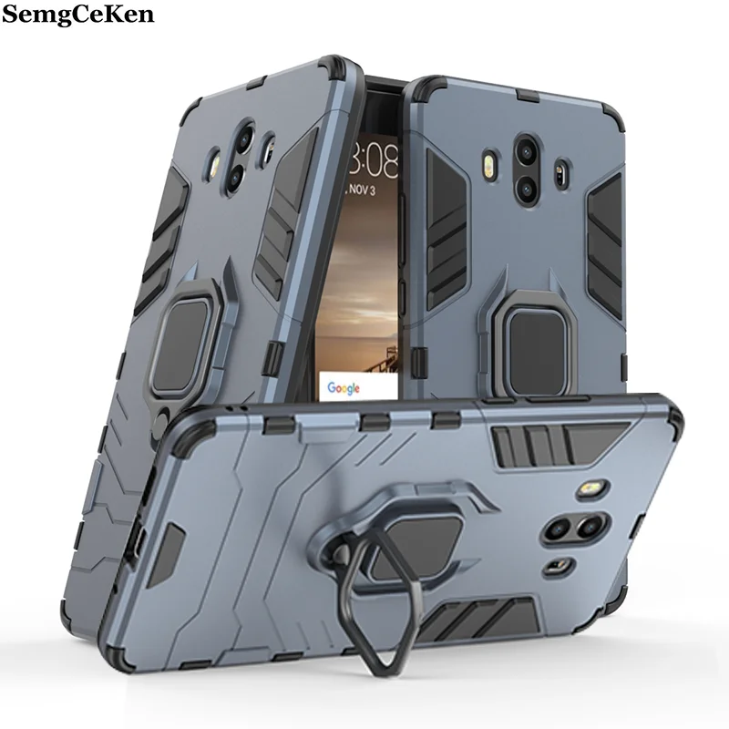 SemgCeKen finger ring armor case for huawei mate 9 lite mate9 honor 6x mate10 luxury original stand holder phone Hard back cover |