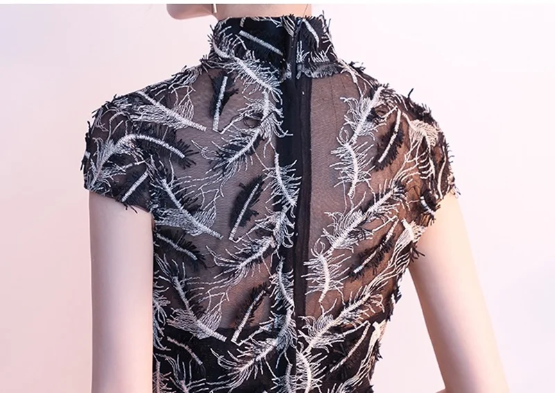 Высокая Низкая Cheongsam Coctail платье миди элегантные китайские платья Vestido Fiesta пышные платья для выпускного вечера платье коктейльное TS713