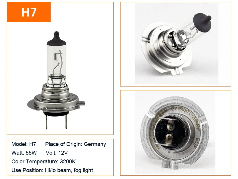 Лампа Ксеноновая OSRAM H1 H3 H4 H7 H8 H9 H11 H13 H15 H16 9005 9006 9007 9008 880 881 H8B H9B H11B HB3 HB4 Автомобильные фары противотуманные лампы авто лампы, 1X