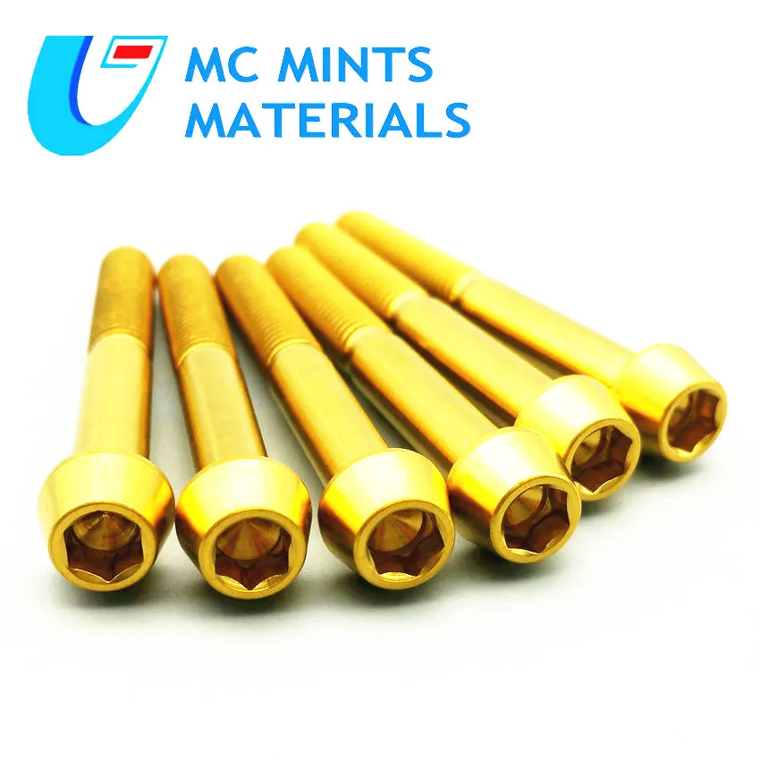 Титановые болты M6 x 10 16 18 20 25 30 35 40 45 50 65 мм шестигранный ключ с конической головкой