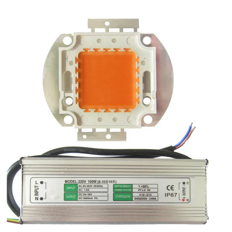 Светодиодный прожектор BridgeLux 45 мил 10 Вт 20 30 50 100 полный спектр 400 ~ 840нм SMD|100w full