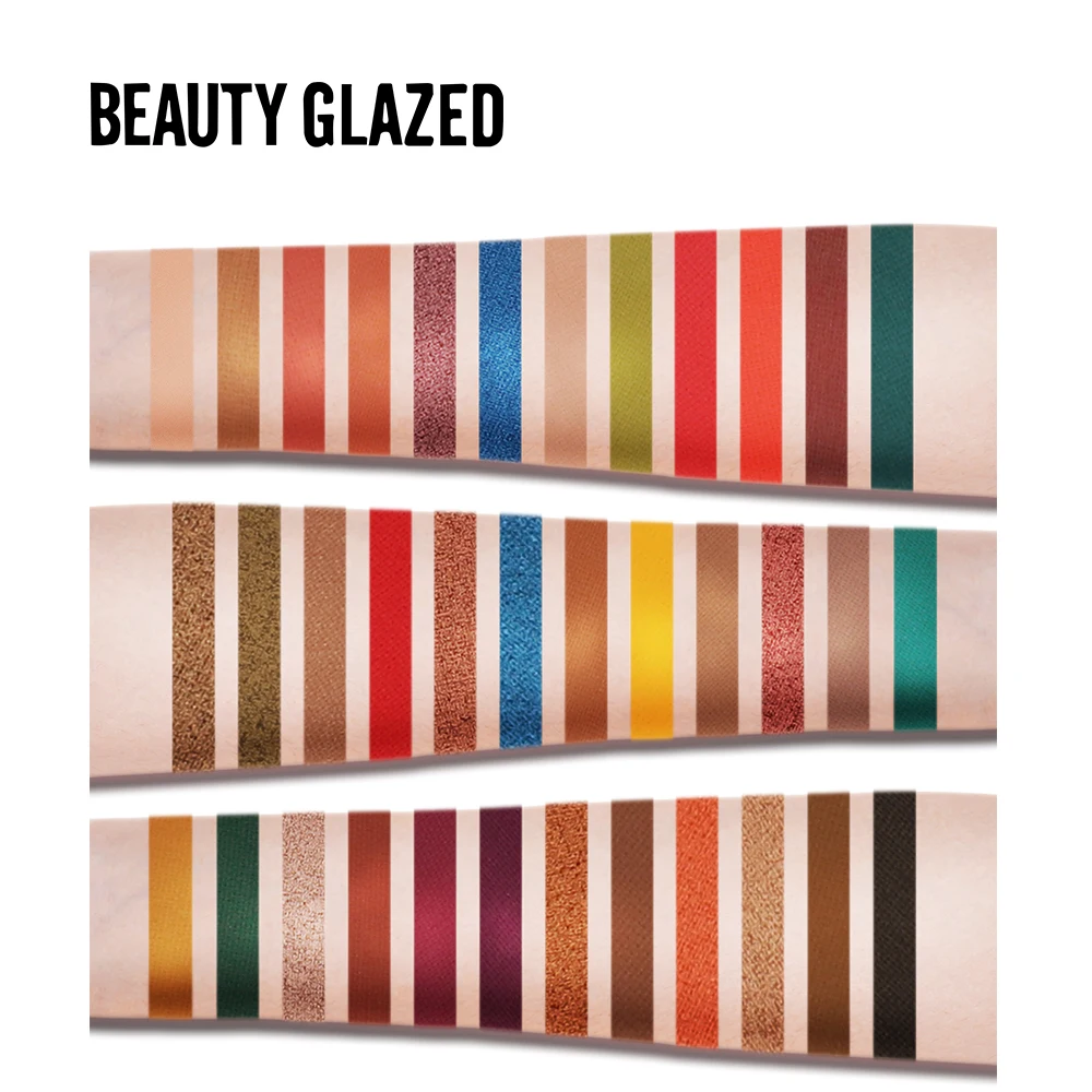 Beauty Glazed 36 цветов тени для век Палетка хайлайтер мерцающий пигмент макияжа
