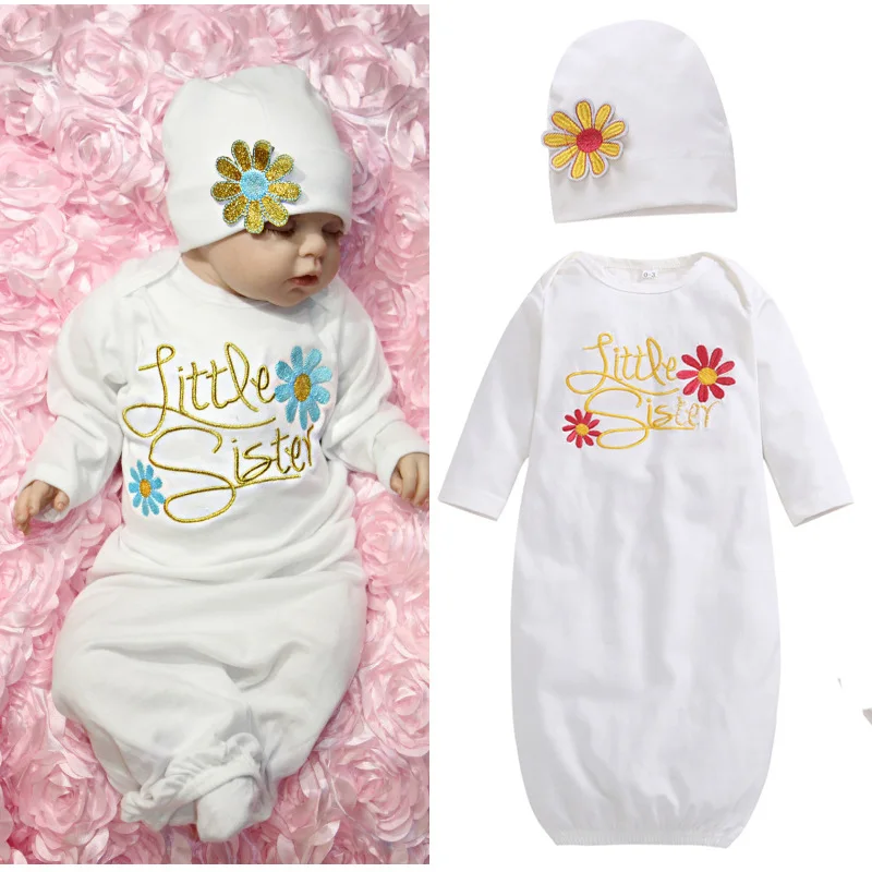 2 Pcs Baby Sleeping Bags + Cap Newborn Cotton Sleep Sacks Baby Sleepwear Bedding Cloth