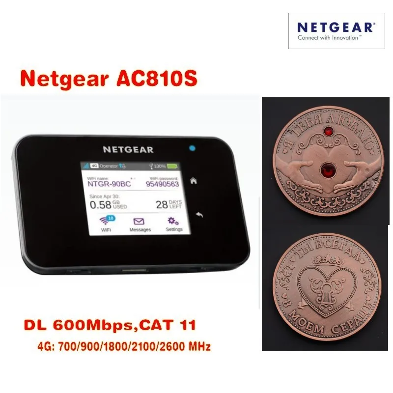 Разблокированный netger AC810S cat11 600 Мбит/с 4g wifi роутер ключ lte Беспроводная Aircard 810S 4G LTE