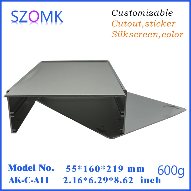 4 шт. алюминиевый корпус szomk для электронного проекта 55*160*219 мм выходные коробки