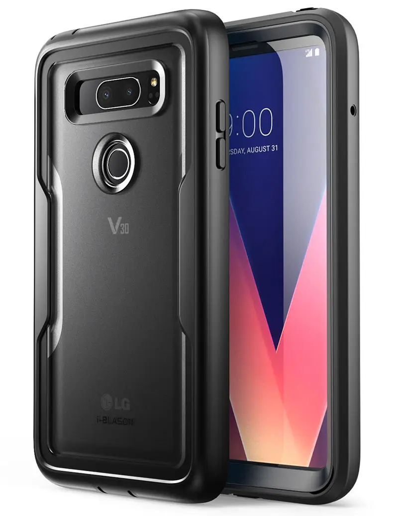 Black Для LG V30 Чехол i-Blason Magma полное тело амортизирующая крышка со встроенной защитной пленкой для LG V30/V30 Plus/V30S - Цвет: Black