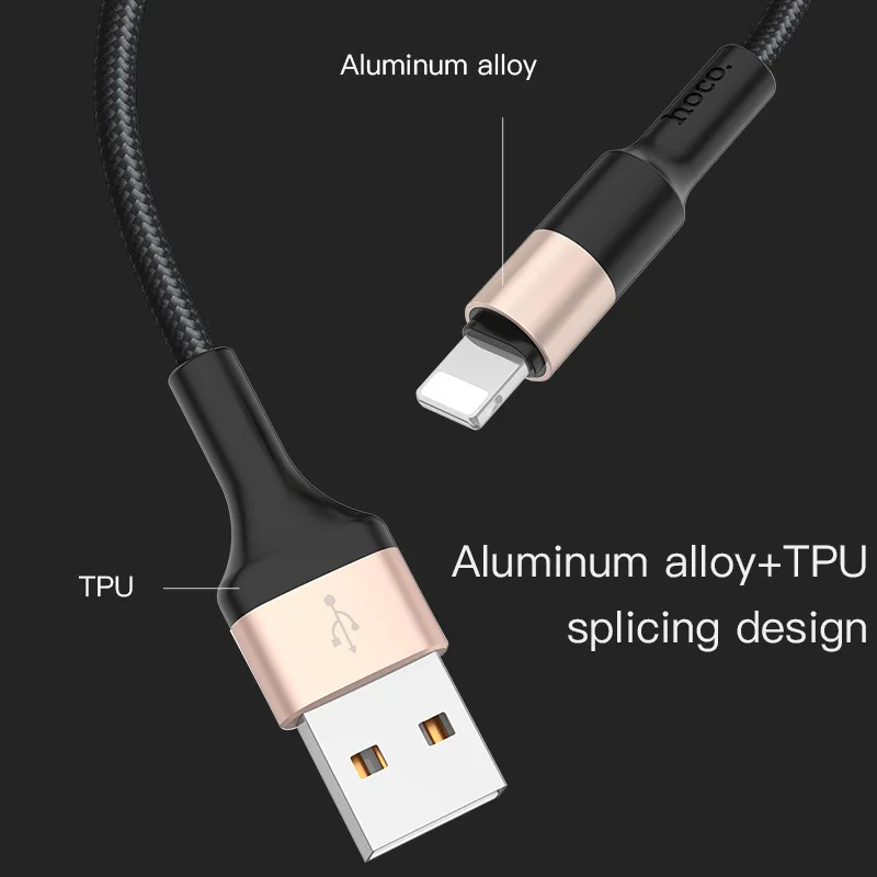 HOCO USB Cable For iPhone 11 X 8 7 6 5 6s plus Fast Charging Cable Phone USB Data Cable For Apple IOS 11 iPad USB Charger Cable