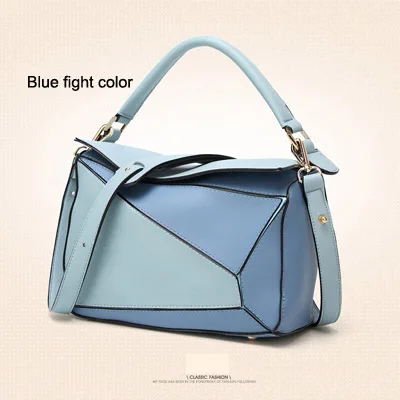 Blue fight color Роскошные женские сумки, дизайнерские сумки через плечо для женщин, сумка-мессенджер из искусственной кожи, женская сумка-тоут FN378 - Цвет: Blue fight color