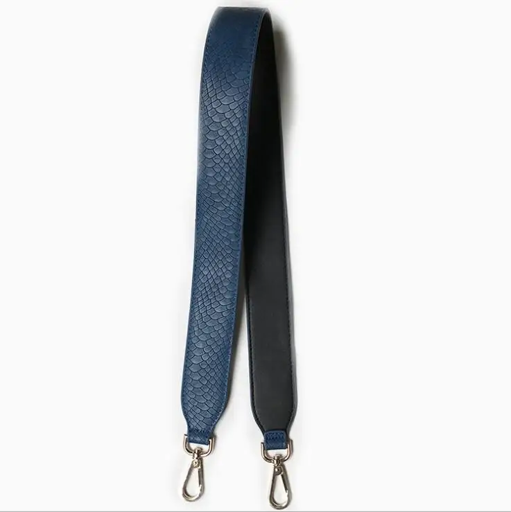 blue snake Брендовая дизайнерская женская сумка, декоративный ремень, плетение радуги, Змеиный леопард, 30 цветов, из искусственной кожи, широкий двусторонний ремень, сумка, аксессуары - Цвет: blue snake