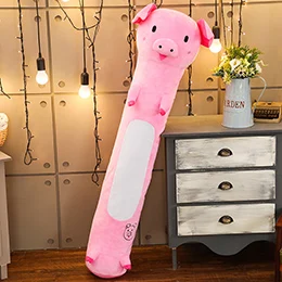 Pig 12 плюшевых животных цилиндрическая Длинная Круглая Подушка спящий друг мальчики девочки подросшая кровать ночевка плюши ноги подушки 90/140 см - Цвет: Pig