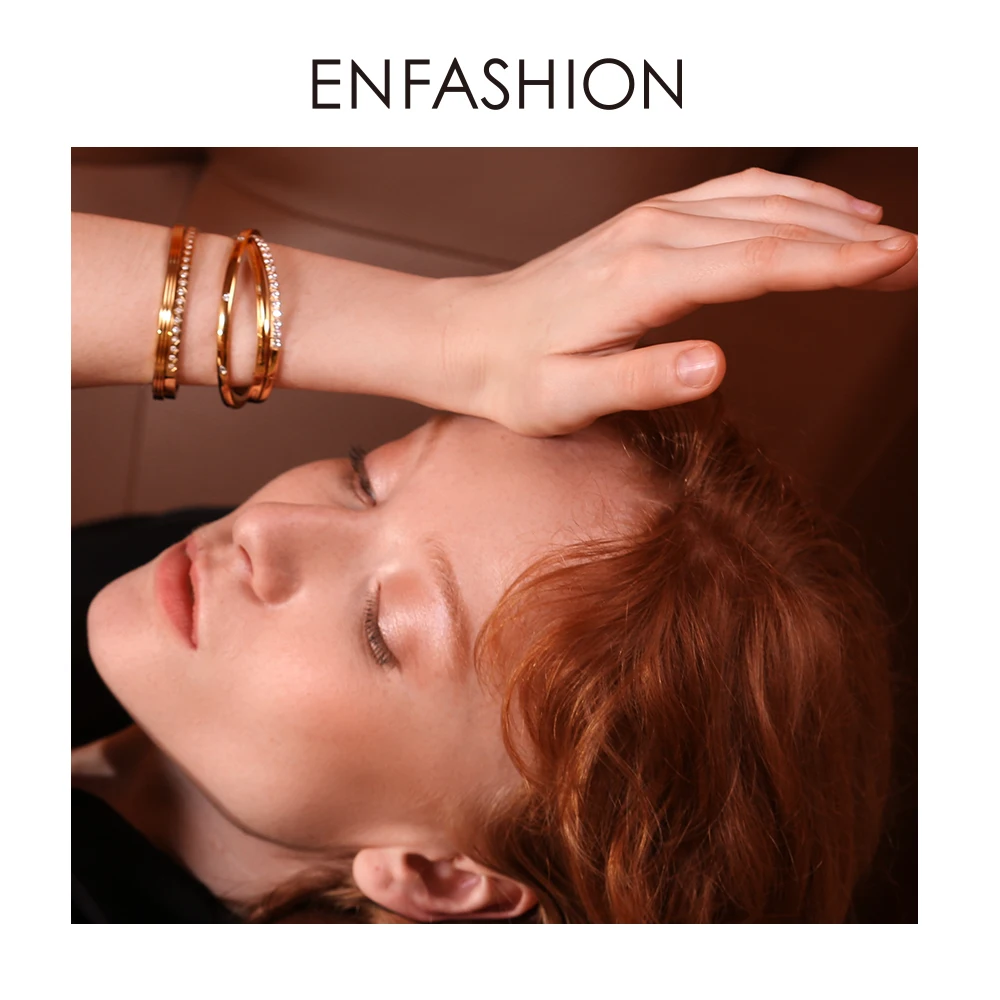 Enfashion многослойный браслет на запястье браслет с кристаллами Золотой Цвет Набор браслетов браслеты для женщин