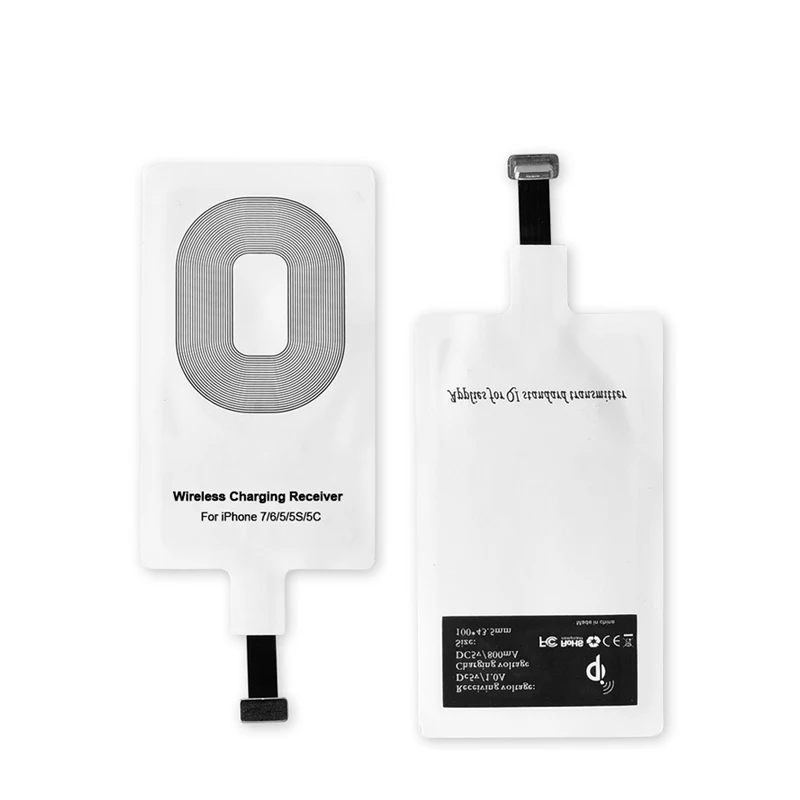 QI Стандартный беспроводной приемник зарядного устройства для Apple iPhone 5 5C 5S SE 6 6S 7 Plus, беспроводной зарядный адаптер для мобильного телефона