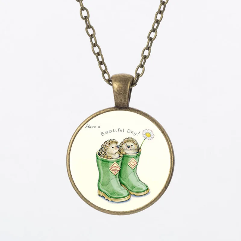 Винтажное массивное ожерелье SUTEYI ручной работы Одуванчик и Ежик античное с