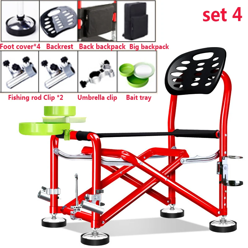 Алюминиевый сплав регулировка высоты анти sway рыболовное кресло