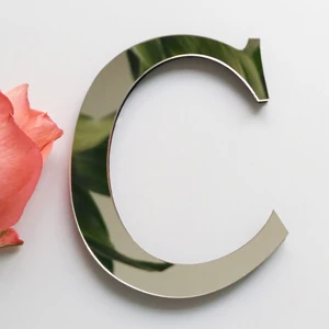 C Новые diy настенные наклейки 3d наклейки акриловые украшения свадебный подарок любовные буквы декоративный Алфавит Настенный декор - Цвет: C