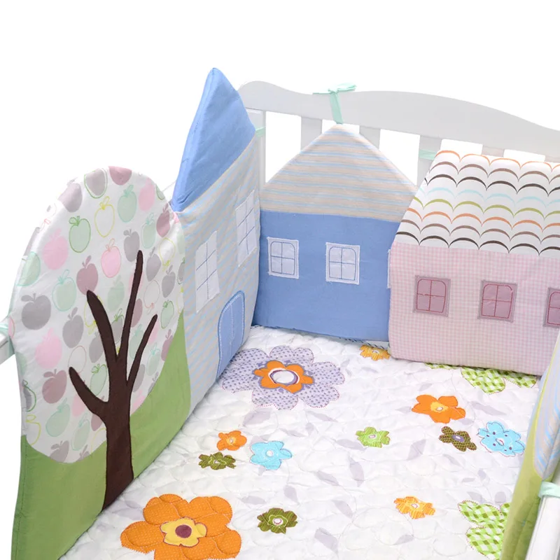 Новые Детские бамперы 5 шт. детская кровать с рисунком из мультфильма бампер