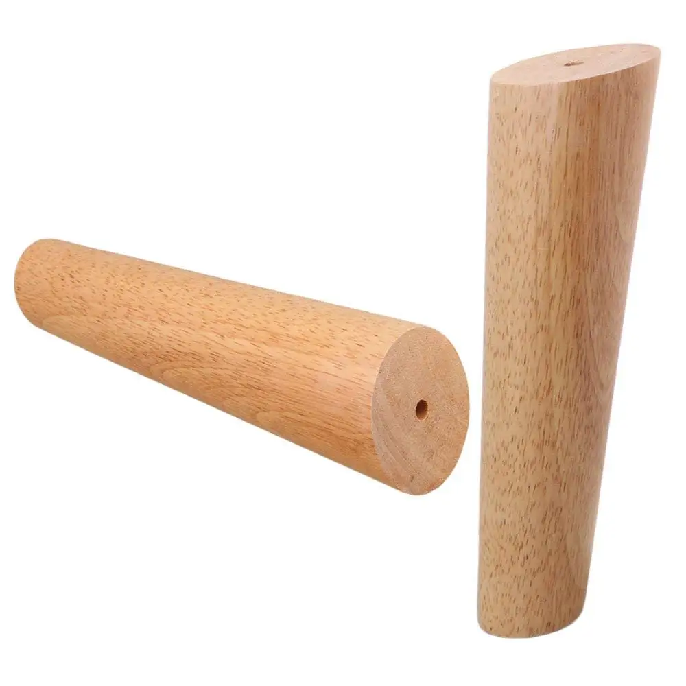 Дубовая древесина высота 20 см надежная ножка для мебели с железной пластиной