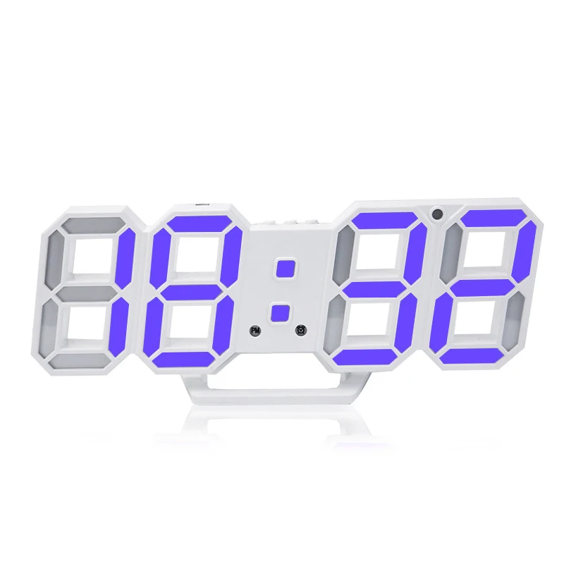 Современные настенные часы Цифровой 3d Led настольные часы 12/24 часов дисплей часы механизм Будильник Повтор стол будильник